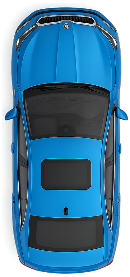 Top view of car