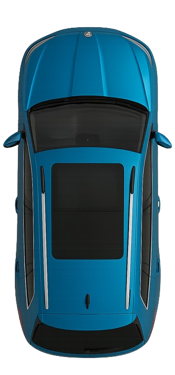 Top view of car