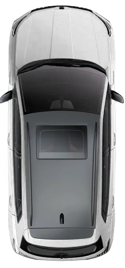 Top view of car